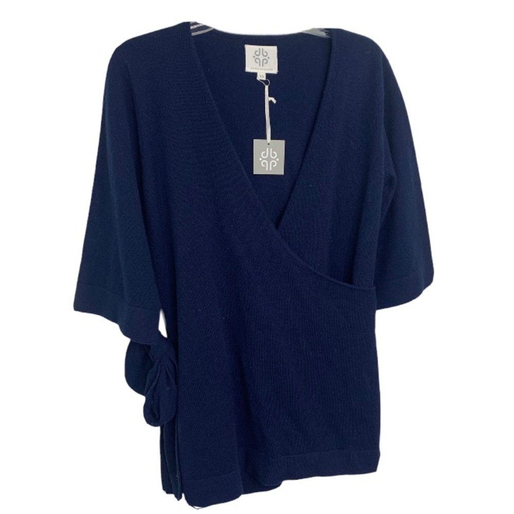 Pomegranate Inc. NWT wrap sweater Blue XS wool